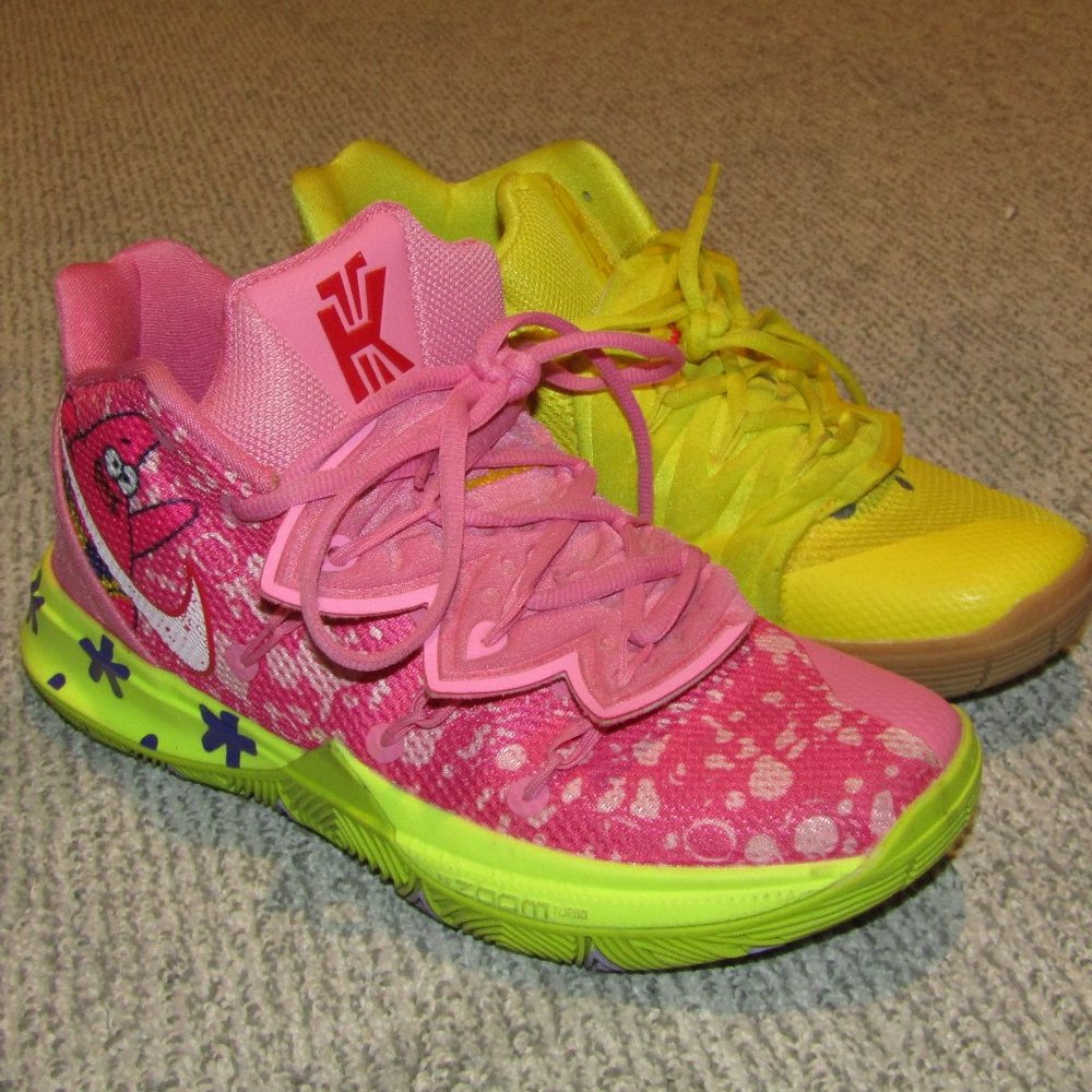 Nike Kyrie Irving 5 Shoes SpongeBob Patrick Combo Mixed Pair Men 9.5 Women 11